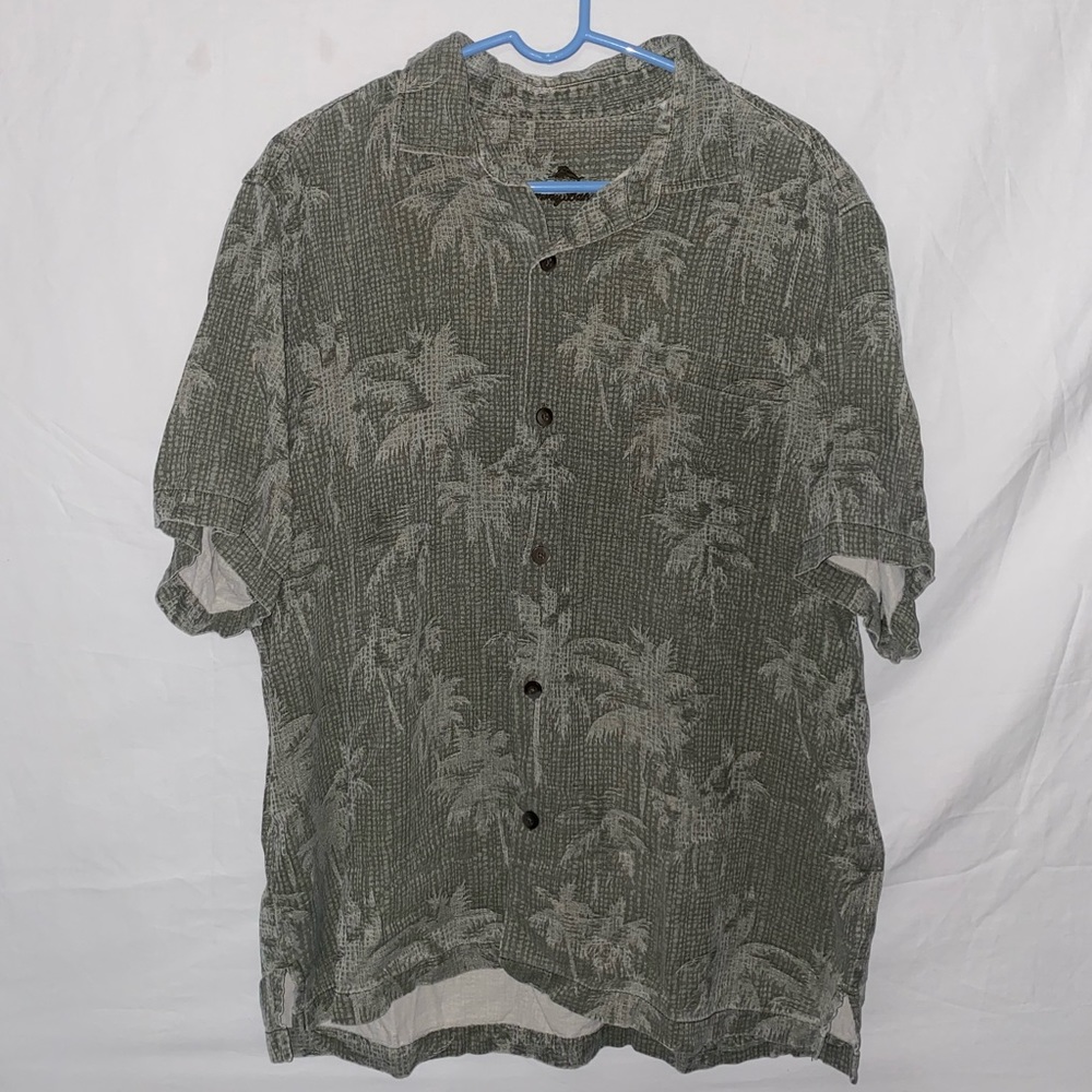 Tommy Bahama Green Hawaiian Button Down Short Sleeve Shirt - Sz XL
